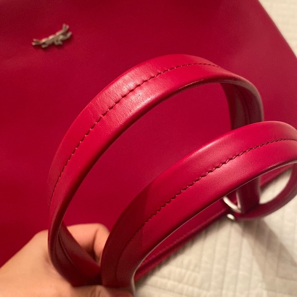 LONGCHAMP HONORÉ 404 leather tote in ruby. - Picture 12 of 16